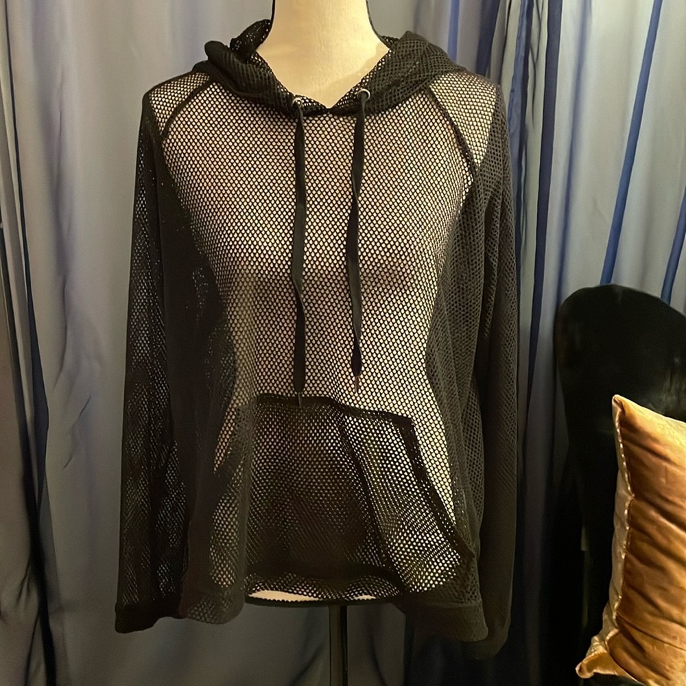 Womens Net Cover Up Hoodie